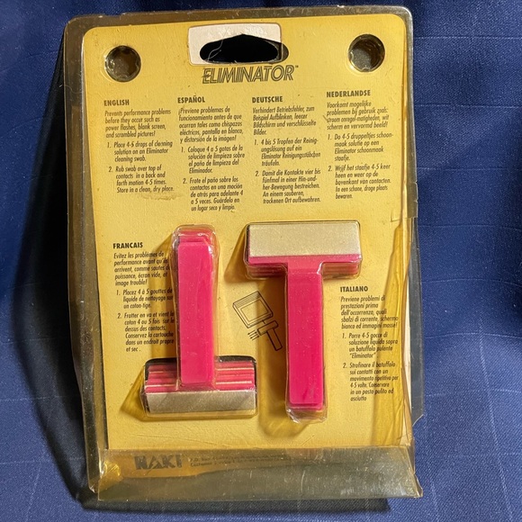 VTG 90s Naki Eliminator cleaning swabs Sega & Nintendo cartridges (10ct) New! - Picture 2 of 4